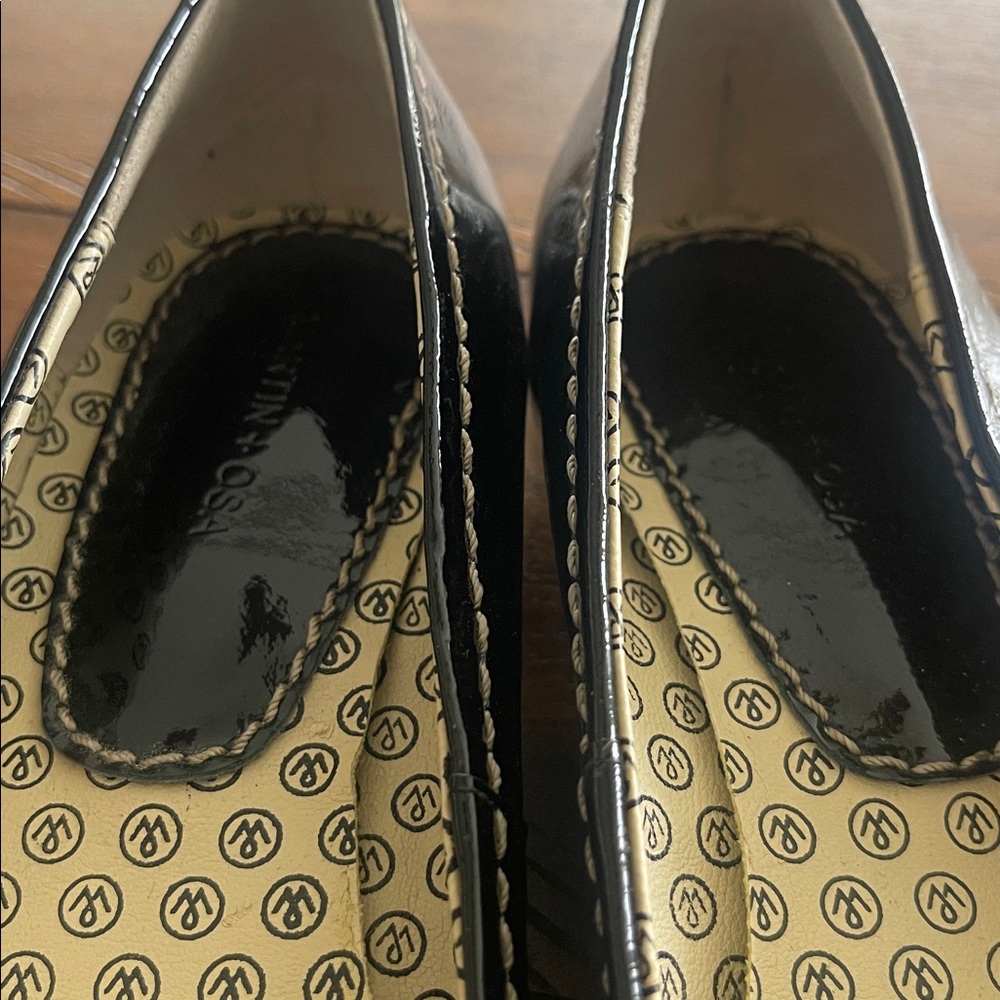 Martin + Osa black patent leather bow ballet flats size 7 - Picture 11 of 16